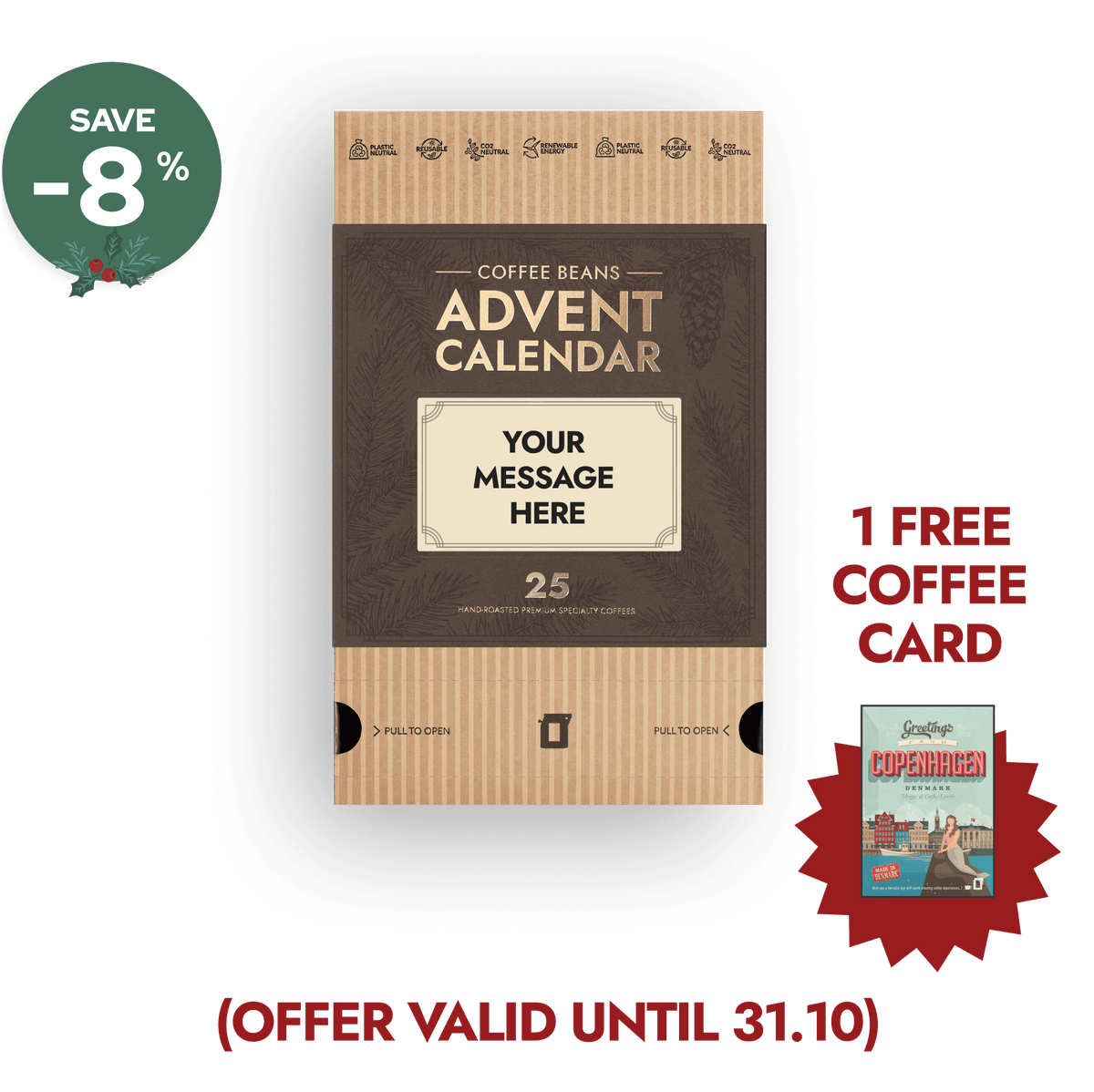 Personalizable Specialty Coffee Bean Advent Calendar