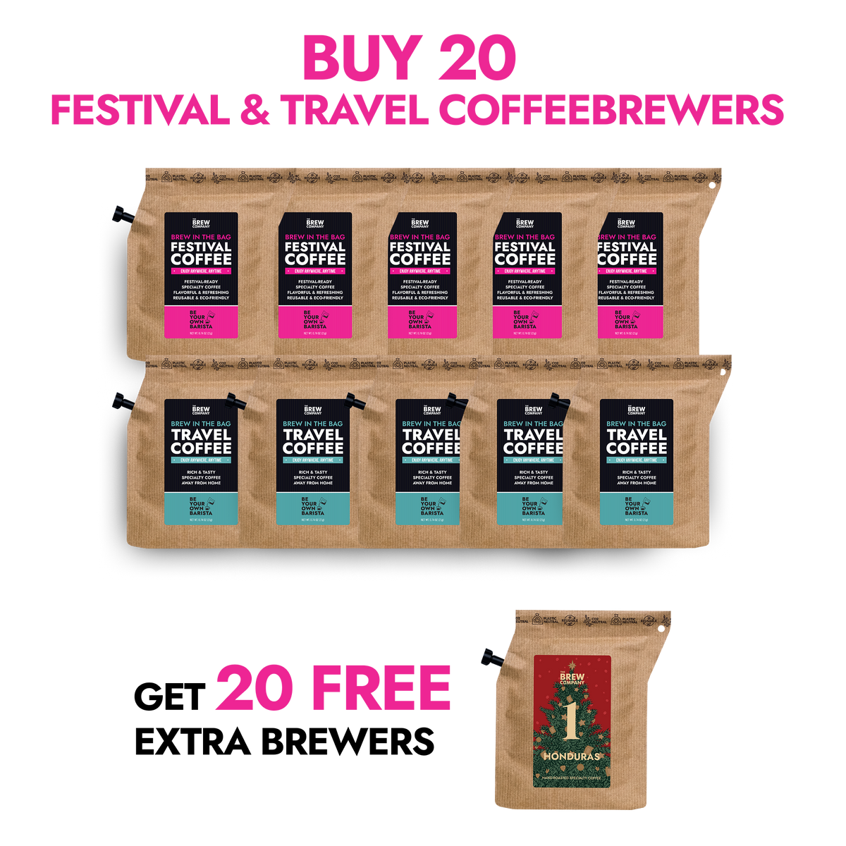 Coffeebrewer summer deal, buy 20 coffeebrewers, get 20 coffeebrewers FREE