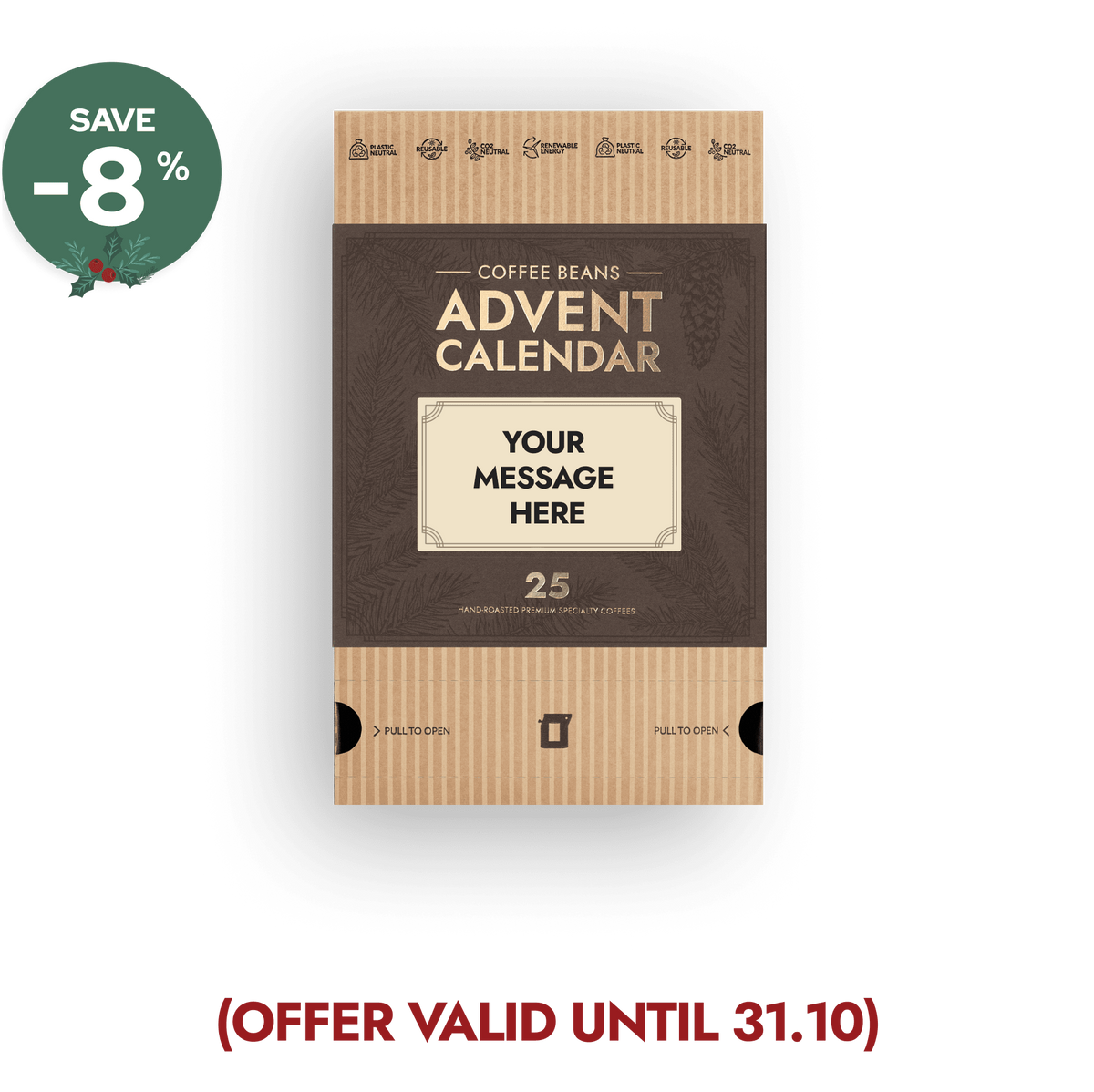 Personalizable Specialty Coffee Bean Advent Calendar