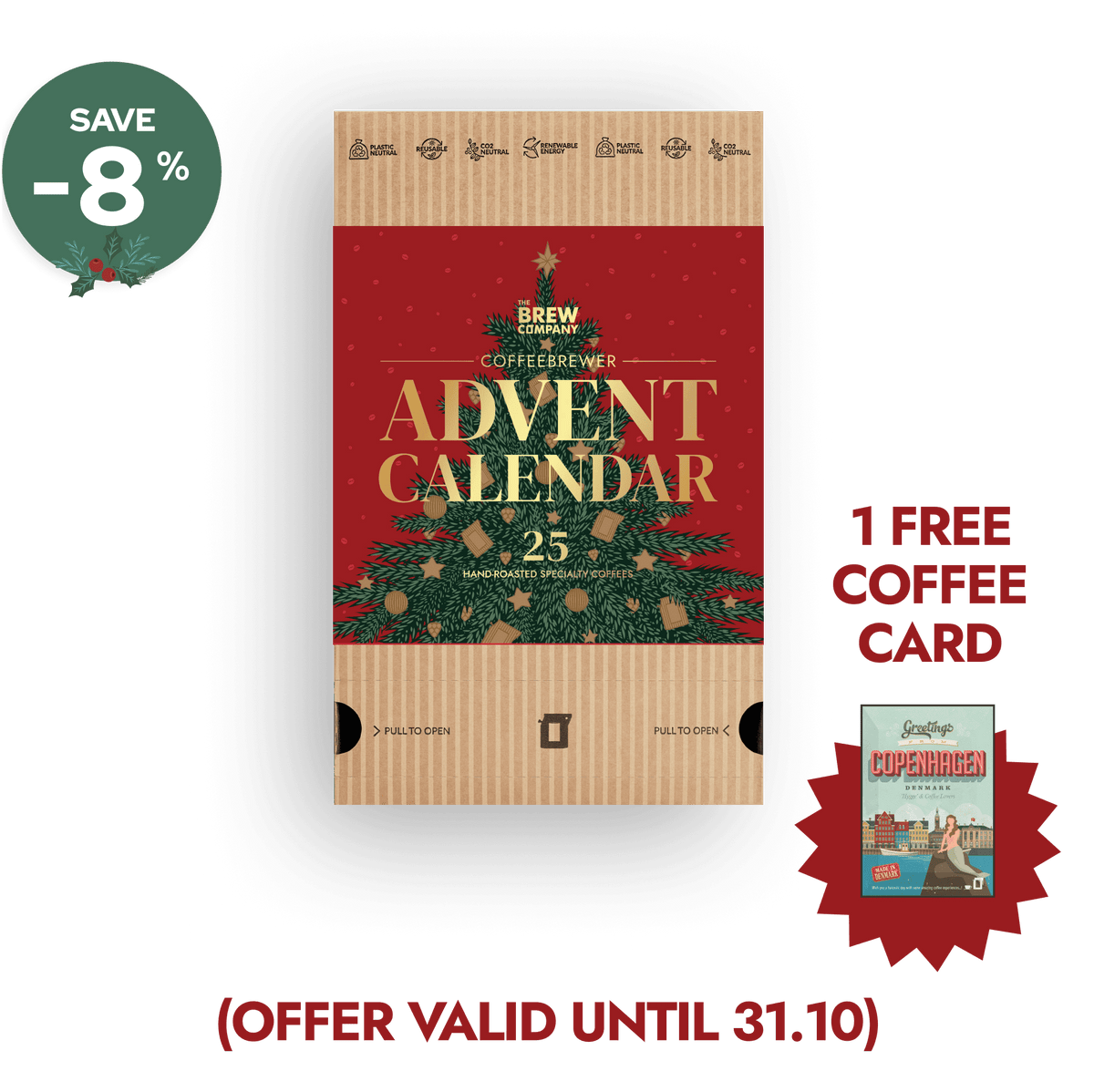 Festive Red Coffee Advent Calendar