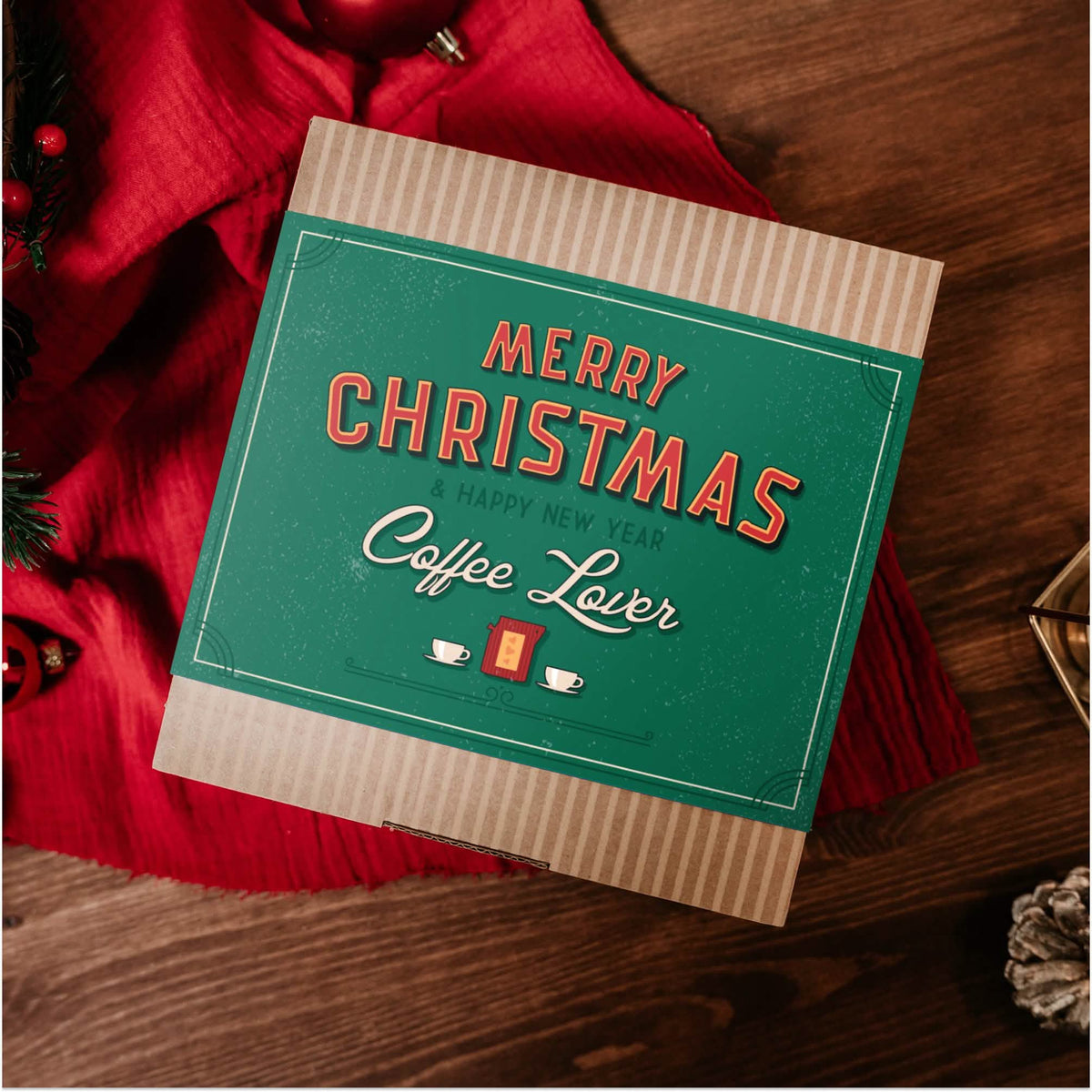 Merry Christmas Retro Coffee 5 pcs Gift Box