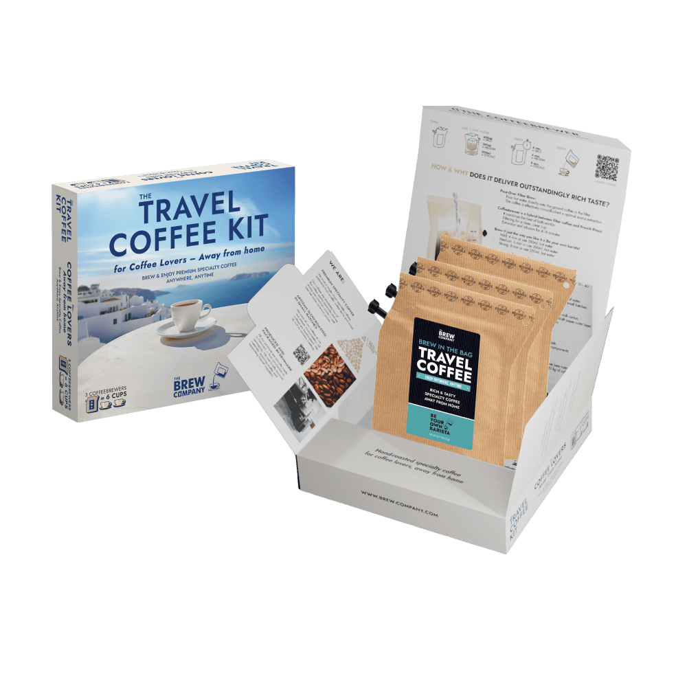 THE TRAVEL COFFEE KIT - Coffee 3pcs Gift box - for coffee lovers - The Brew Company