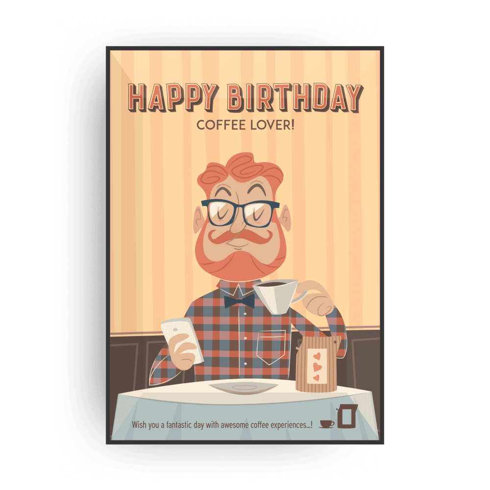 HAPPY BIRTHDAY COFFEE GREETING CARDS Coffee and tea cards The Brew Company