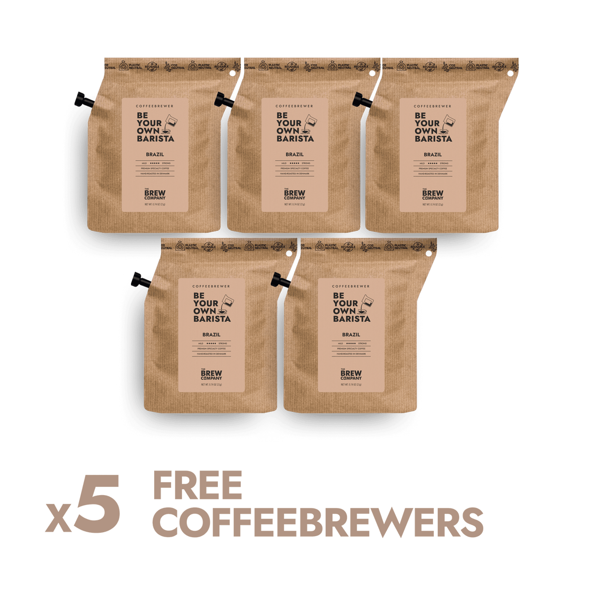 5 FREE COFFEEBREWERS