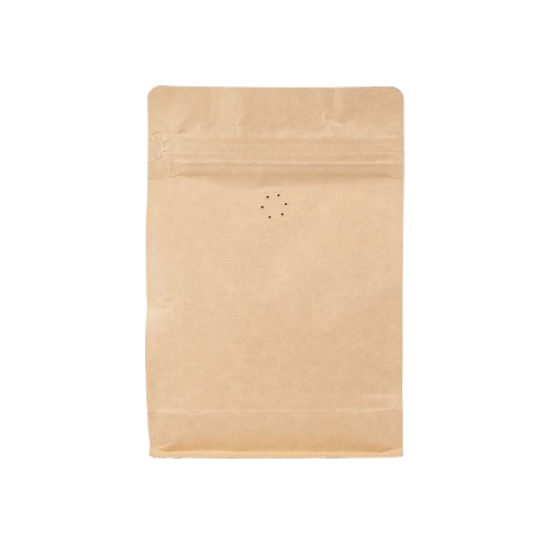 Beige zipper pouch on a white background