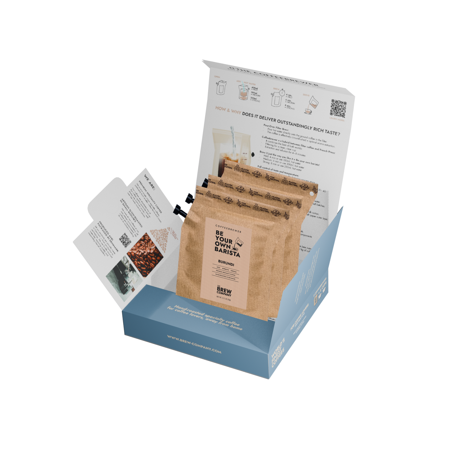COPENHAGEN COFFEE GIFT BOX - Hygge Gift box - 3pcs coffee gift box Hygge - for coffee lovers - The Brew Company